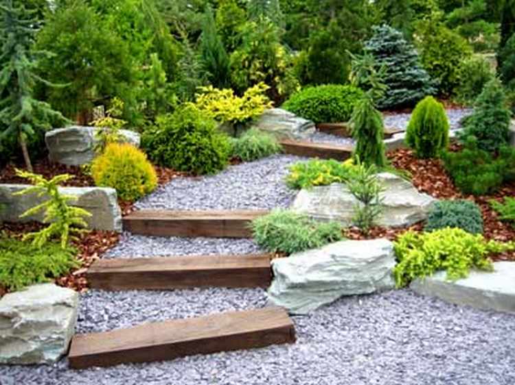 jardines pequeños con piedras